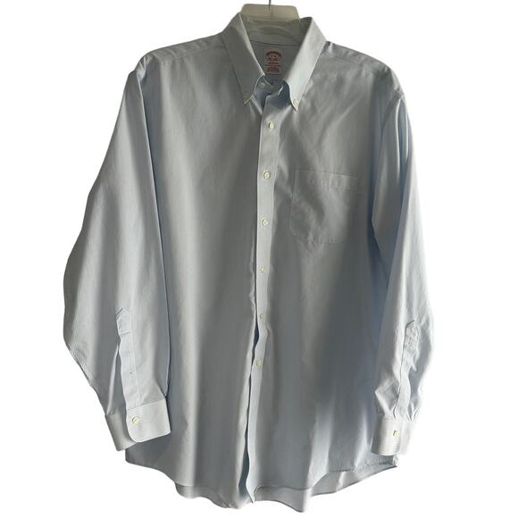 Brooks Brothers Other - Brooks Brothers Madison Relaxed;Fit Dress Shirt White Blue Stripe Size 17 - 35